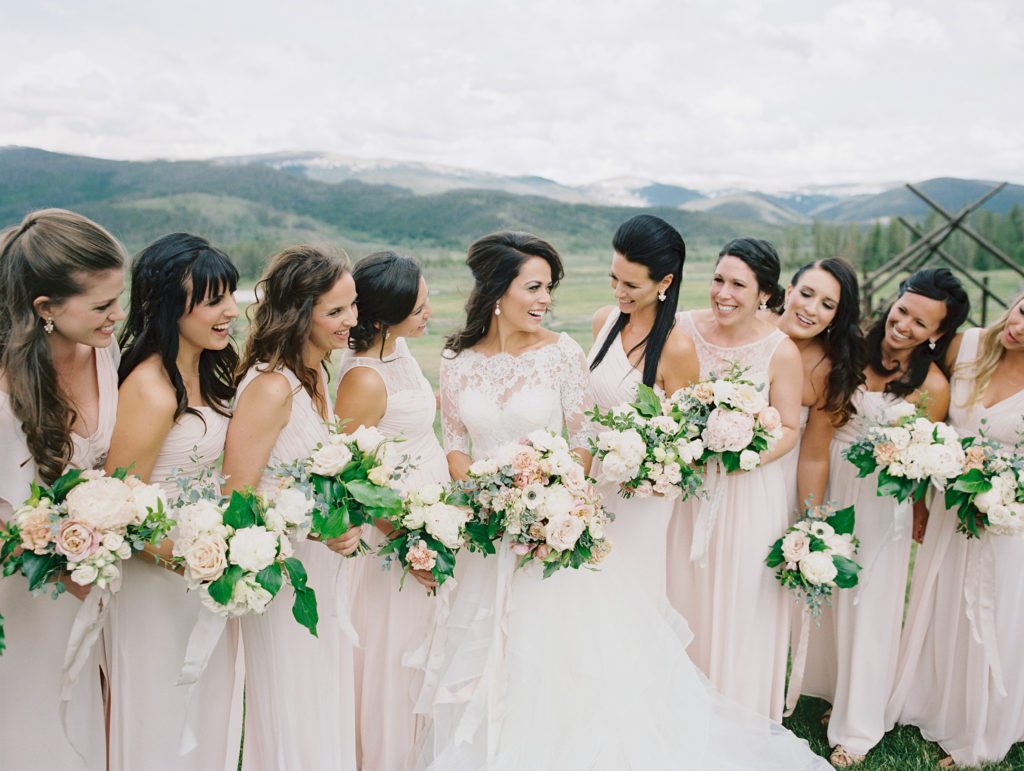 blush bridesmaids