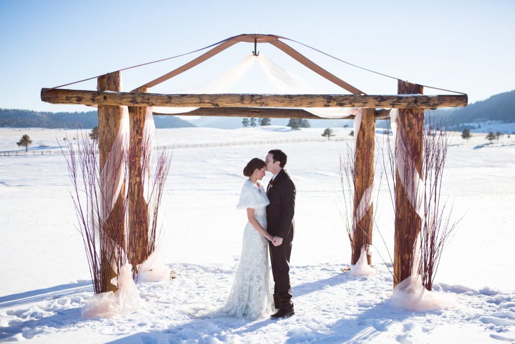 trey's vista wedding ceremony at spruce mountain ranch
