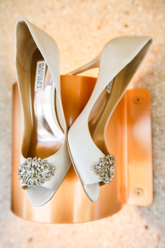 cream badgley mischka wedding shoes