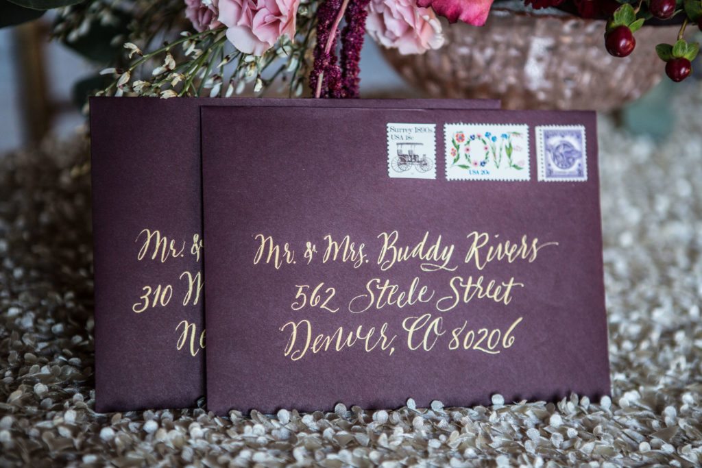 burgundy envelopes for wedding invitations
