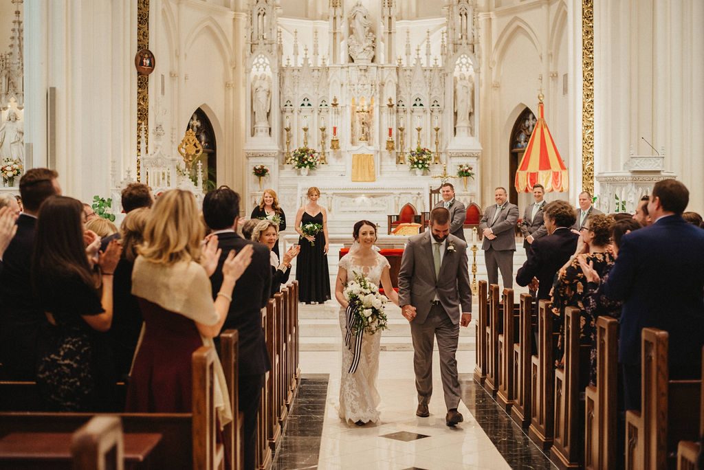 Recessing up the aisle at the Cathedral Basilica of the Immaculate Conception.