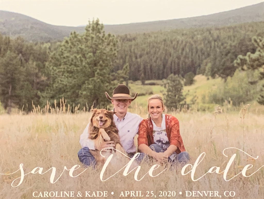 Colorado engagement picture save the dates
