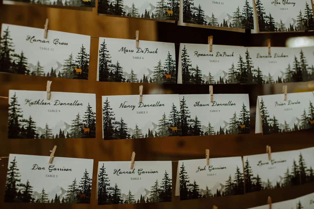 seating cards tree seating chart