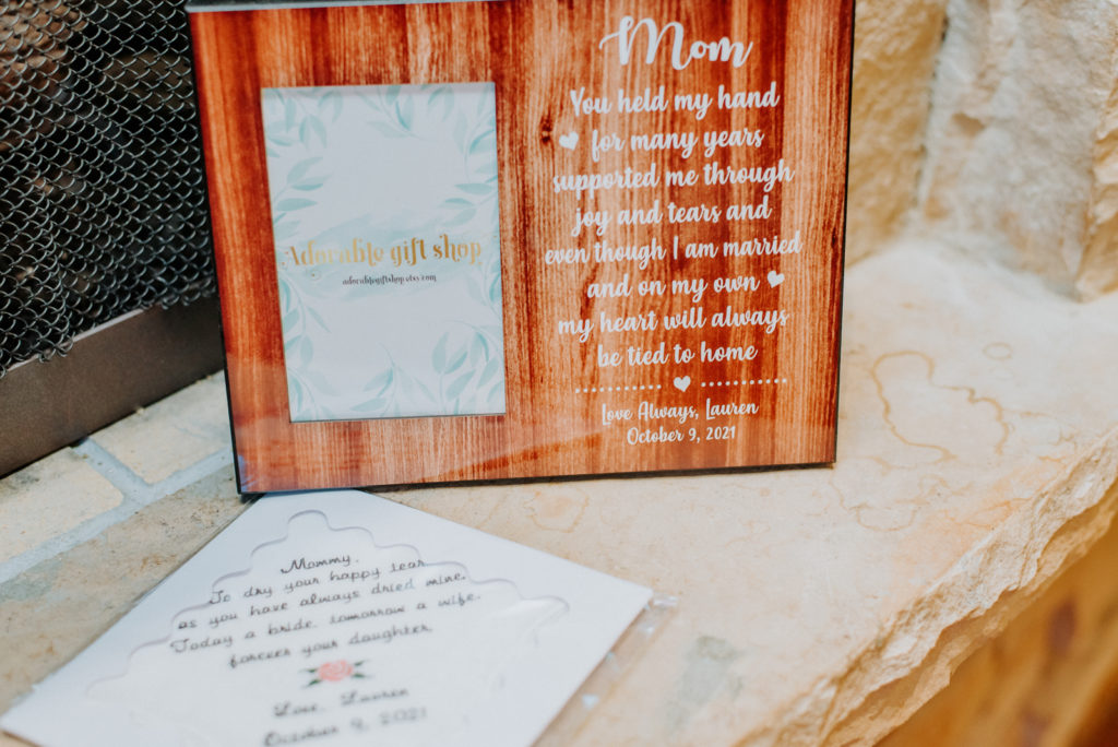 spruce mountain ranch bride gifting parent gifts
